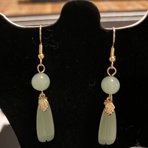 Sea foam green dangle earring.